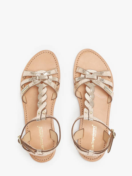 Sandalen Hamsuni Uit Leder Les tropeziennes Goud women HAMSUNI ander zicht 3